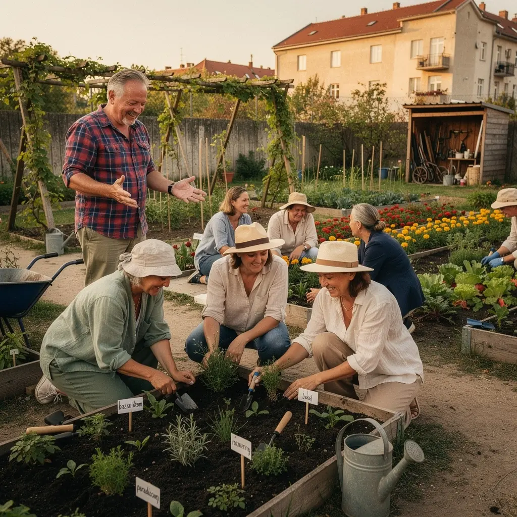 Csoportos meditációs óra, ahol a résztvevők a stressz csökkentésére összpontosítanak.